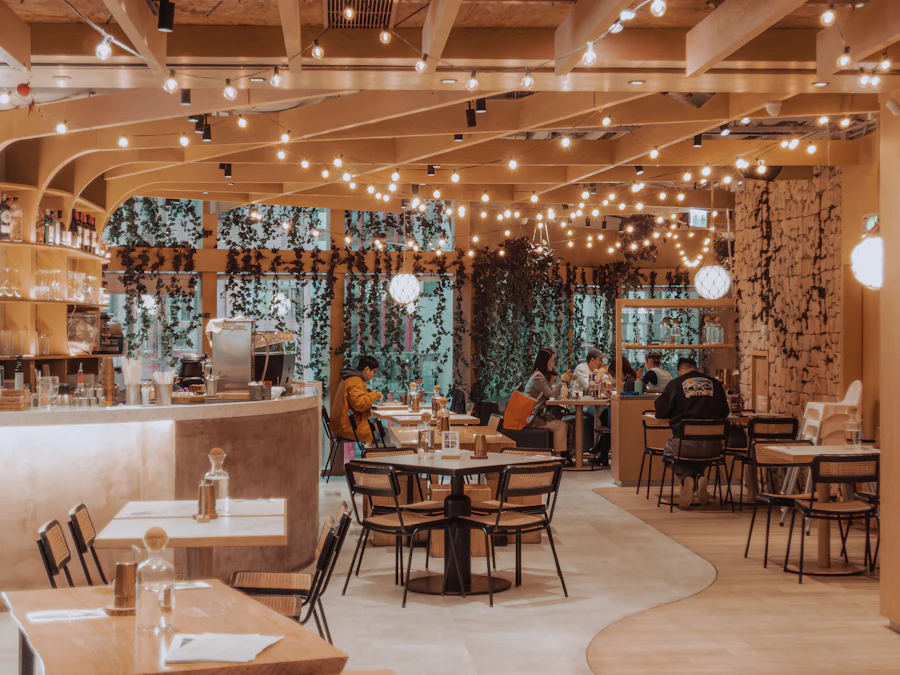 Restaurante a medio día