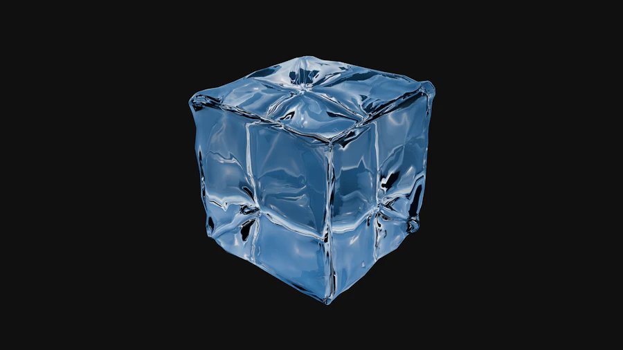 Eiswürfel vor dunklem Hintergrund