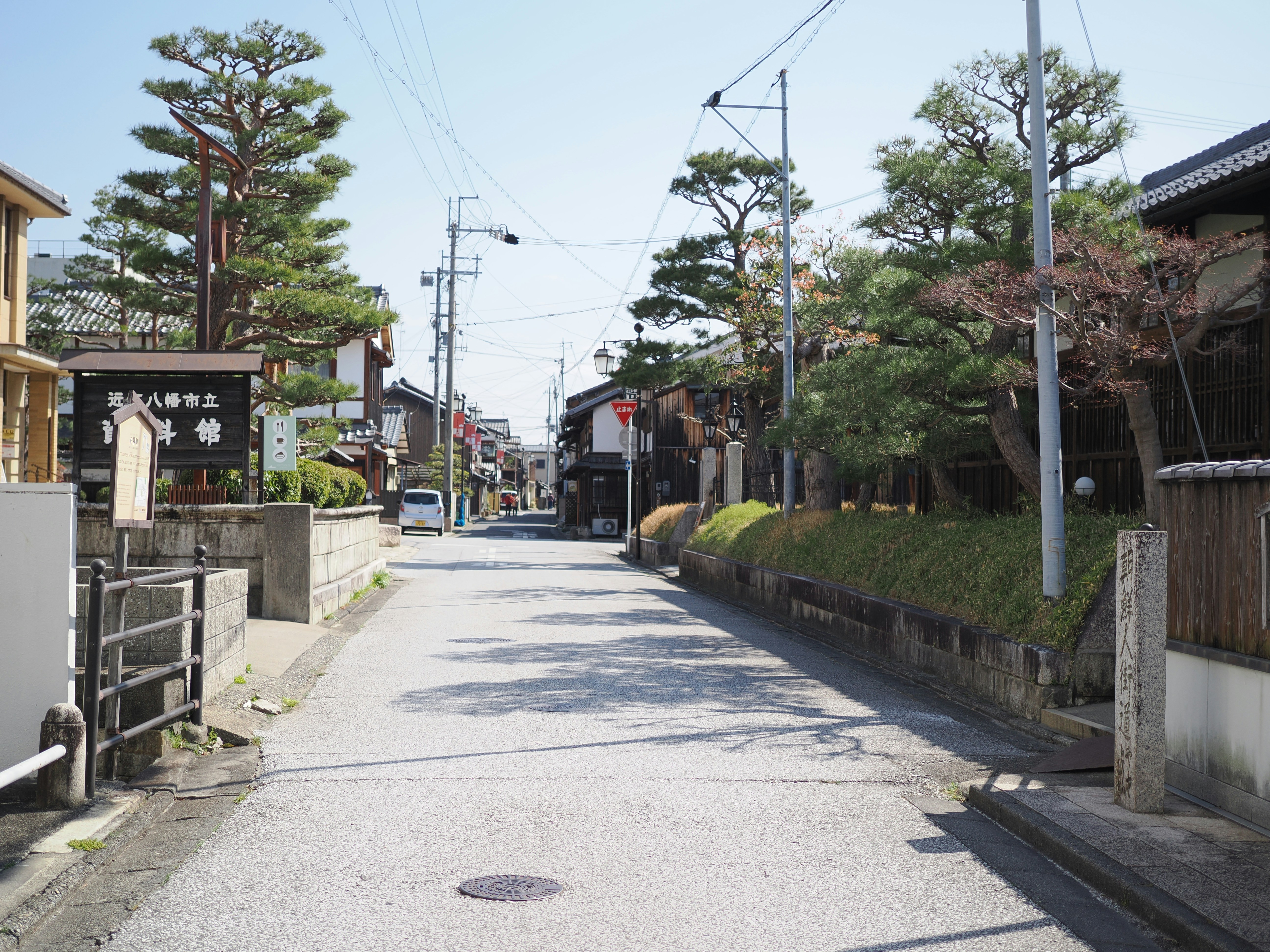 A quiet street in a japanese town.