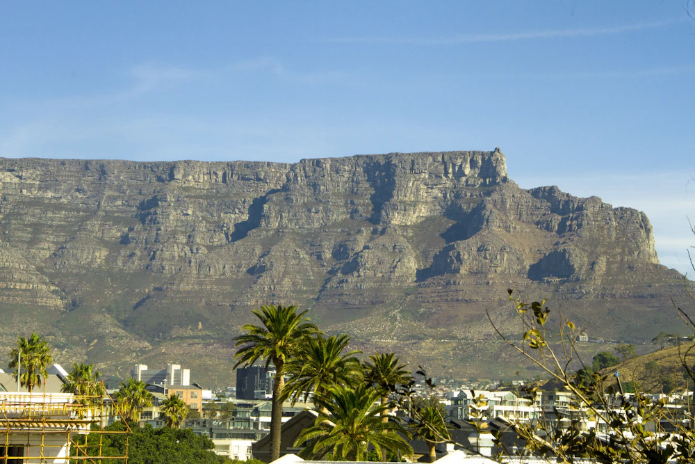Cape Town skyline and Table Mountain in South Africa