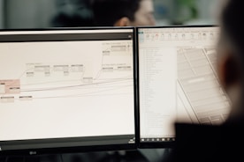 Someone is working on a computer.