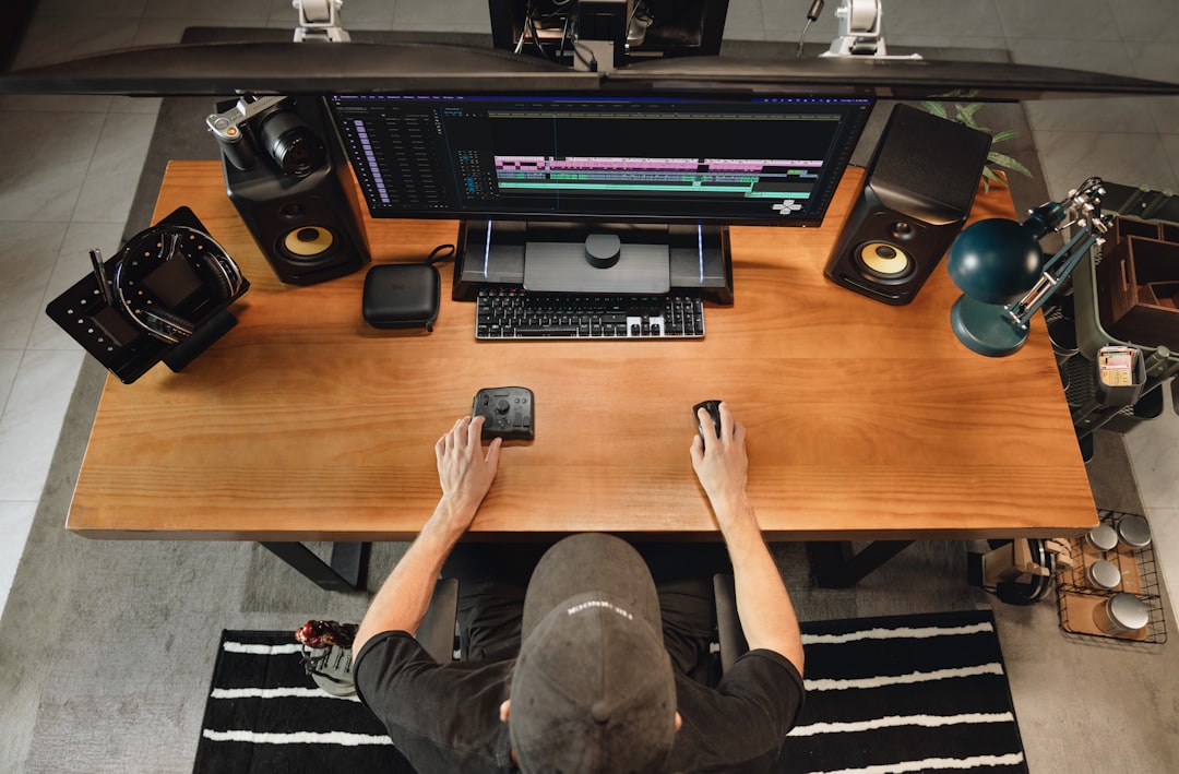Someone is editing a video at a workstation.,