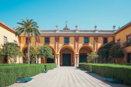 Exterior of Real Alcazar in Seville 