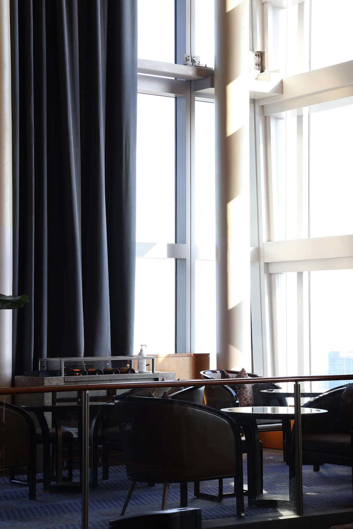Elegant interior with tall windows