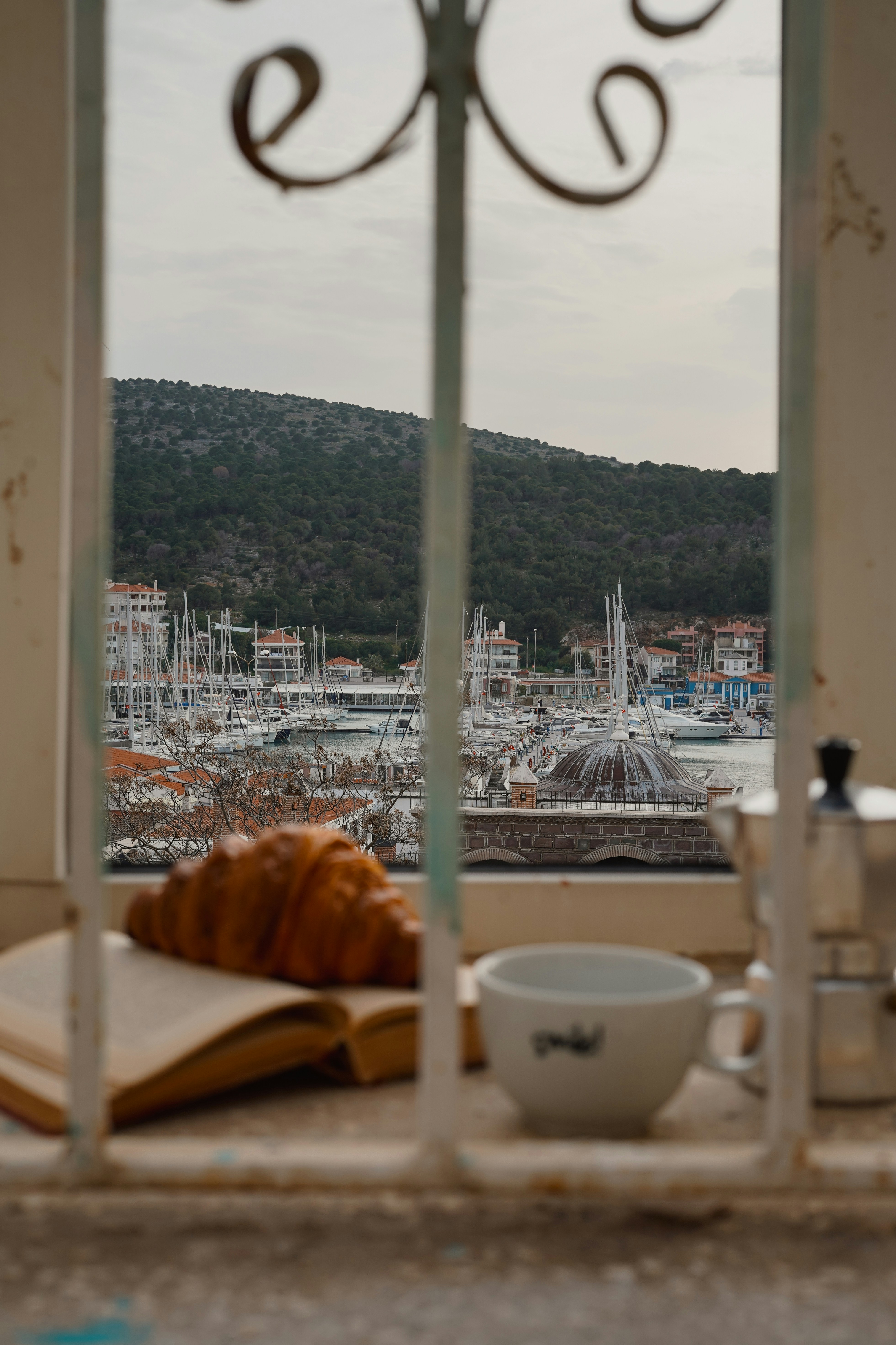 Breakfast with a view through the window. photo – Free Purple Image on ...