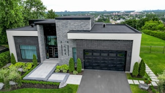 A modern house with a stylish exterior.