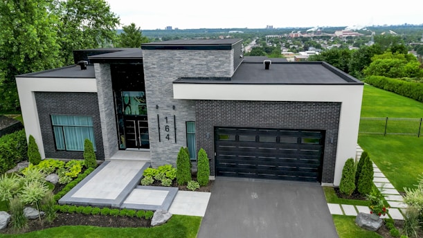 A modern house with a stylish exterior.
