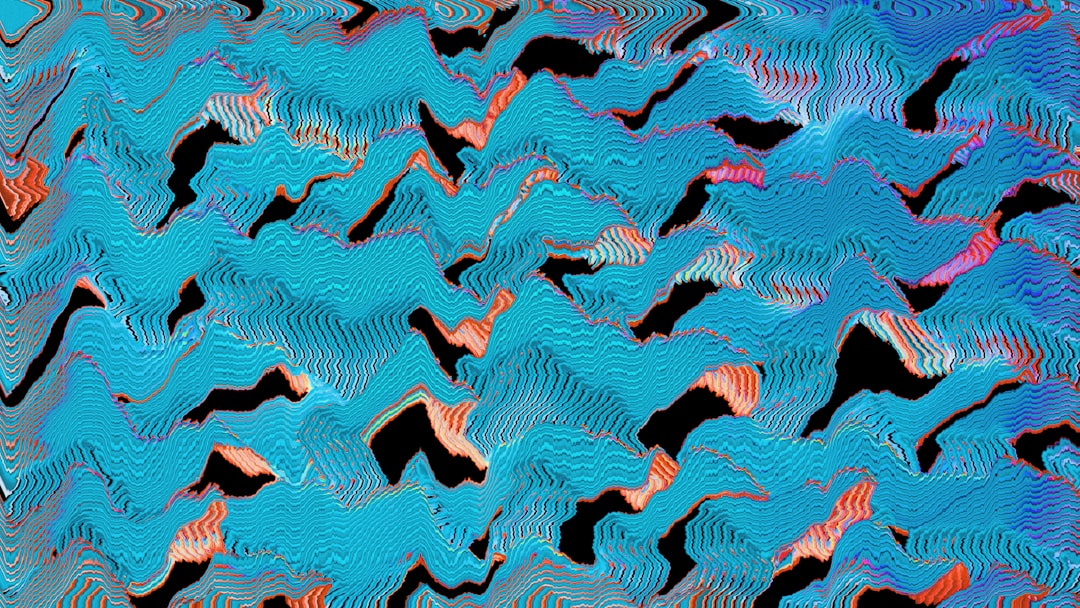 Abstract waves of blue, black, and orange., Pursuit | Blender 3D