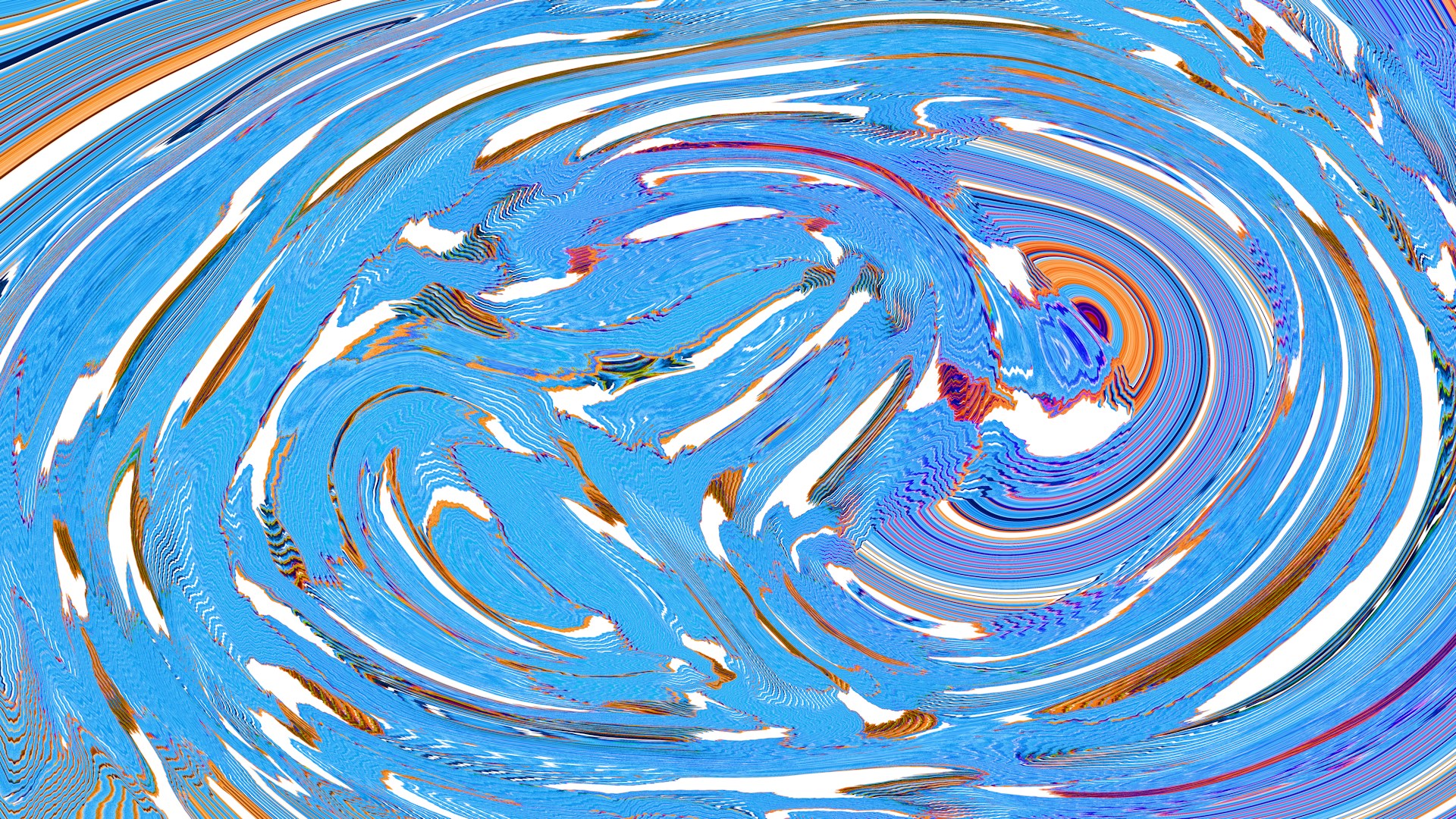 Abstract blue swirling pattern.