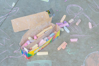 Outdoor chalk activity for kids