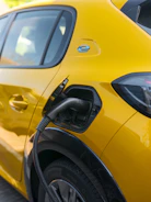 An electric car is charging.