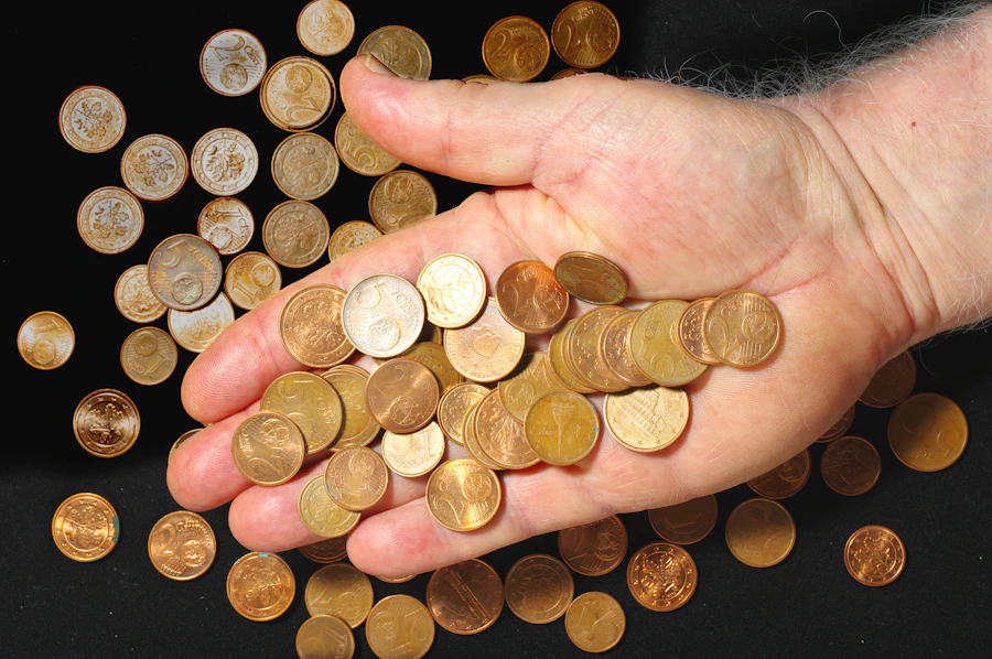 Coins held in a hand for Old West Souvenir Coin