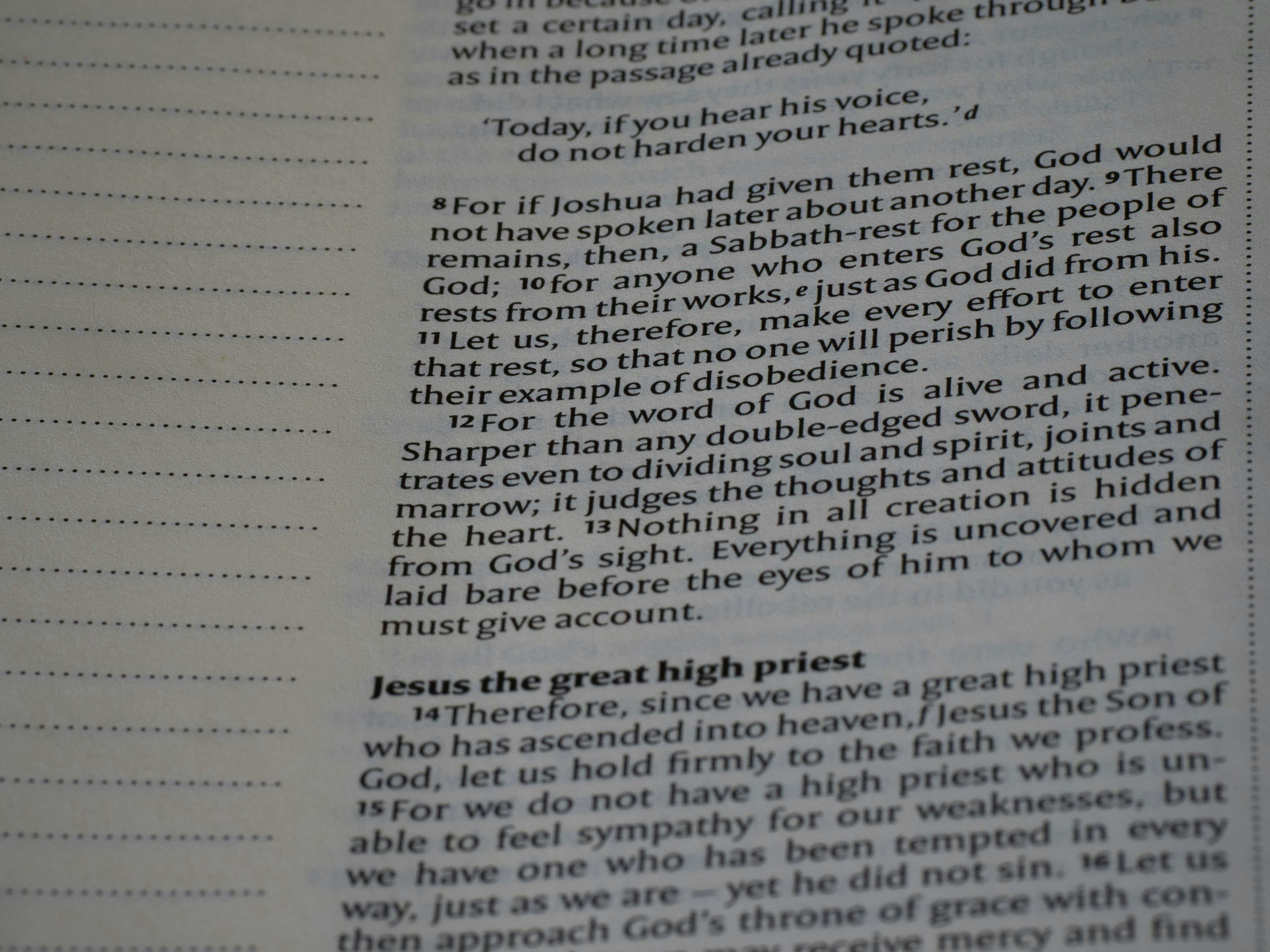 The image shows a bible passage about jesus. (Photo by Brett Jordan on Unsplash)