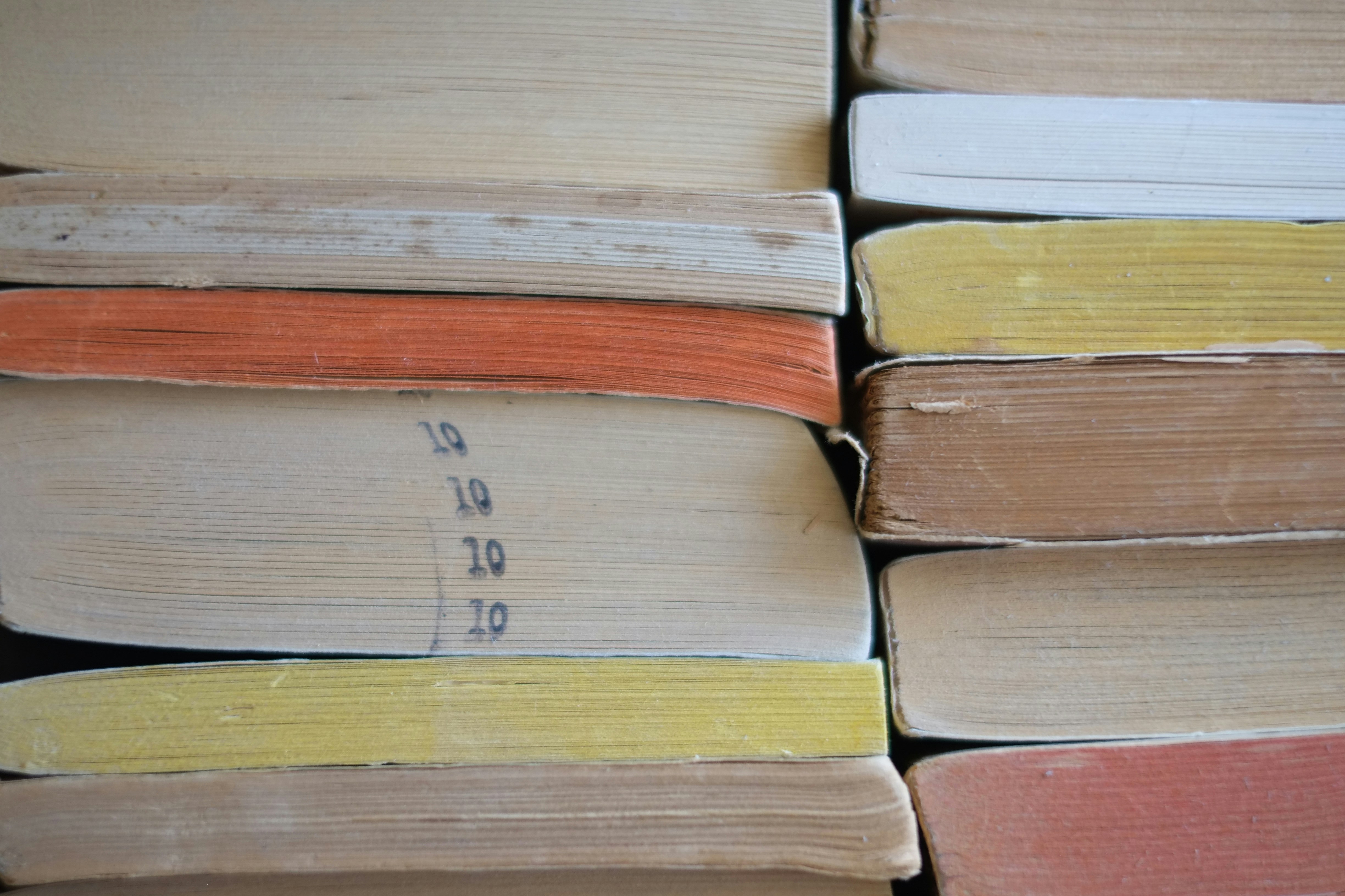 A stack of old books.