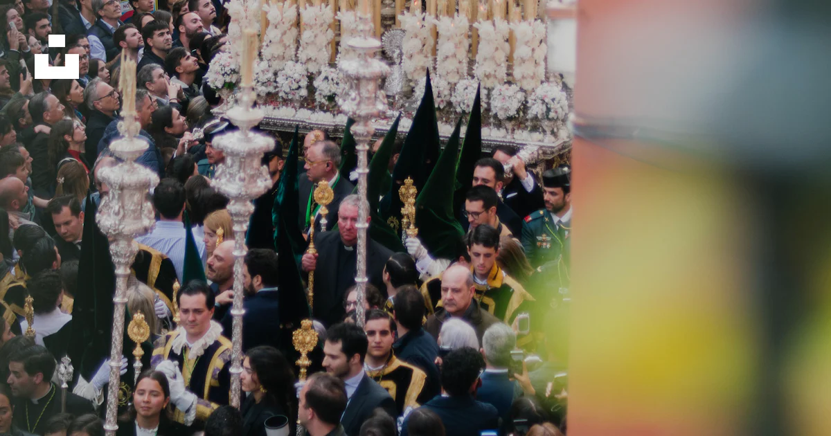 Procession Photo People gather to watch a religious procession. photo – Free People ...