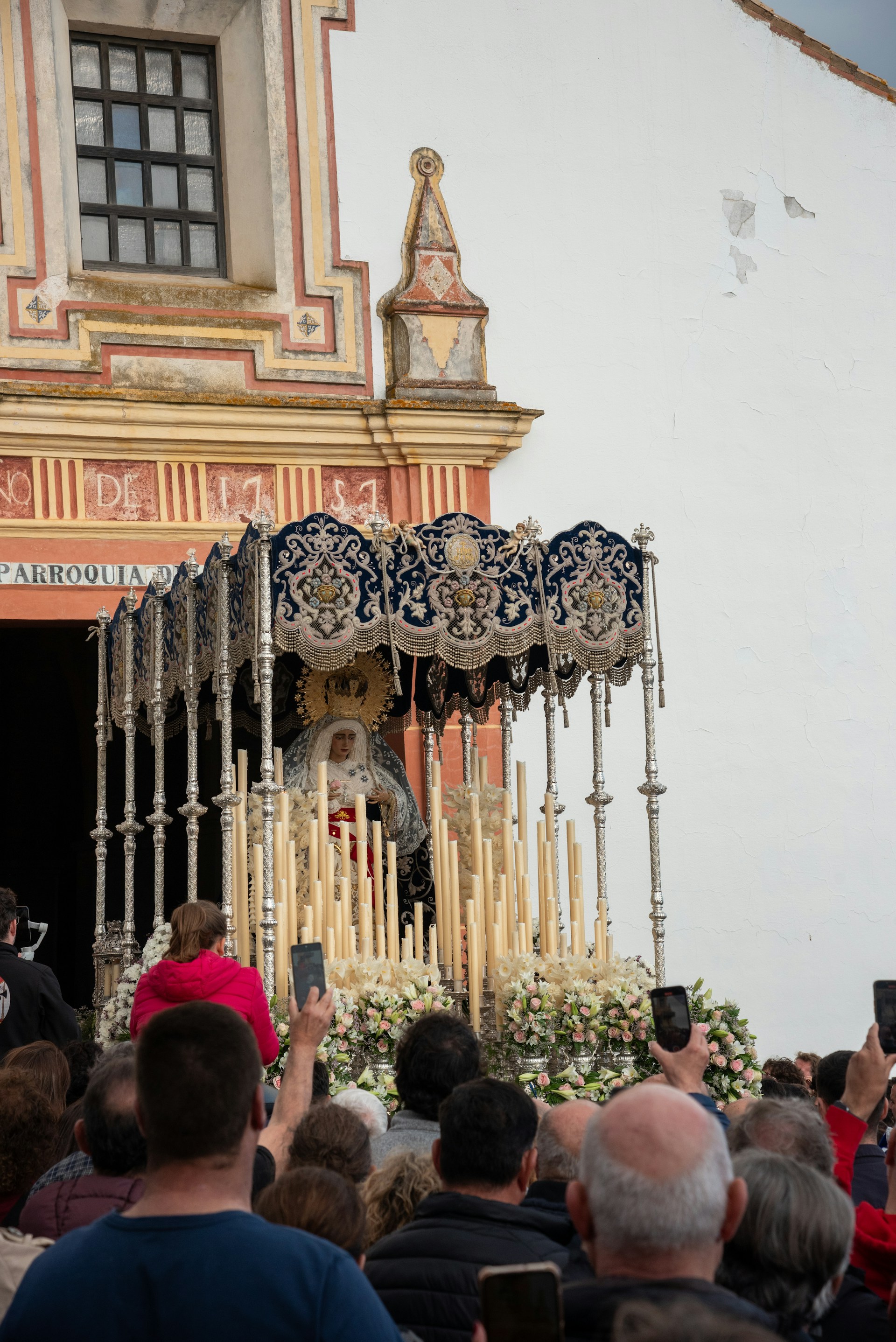 A religious procession is happening.