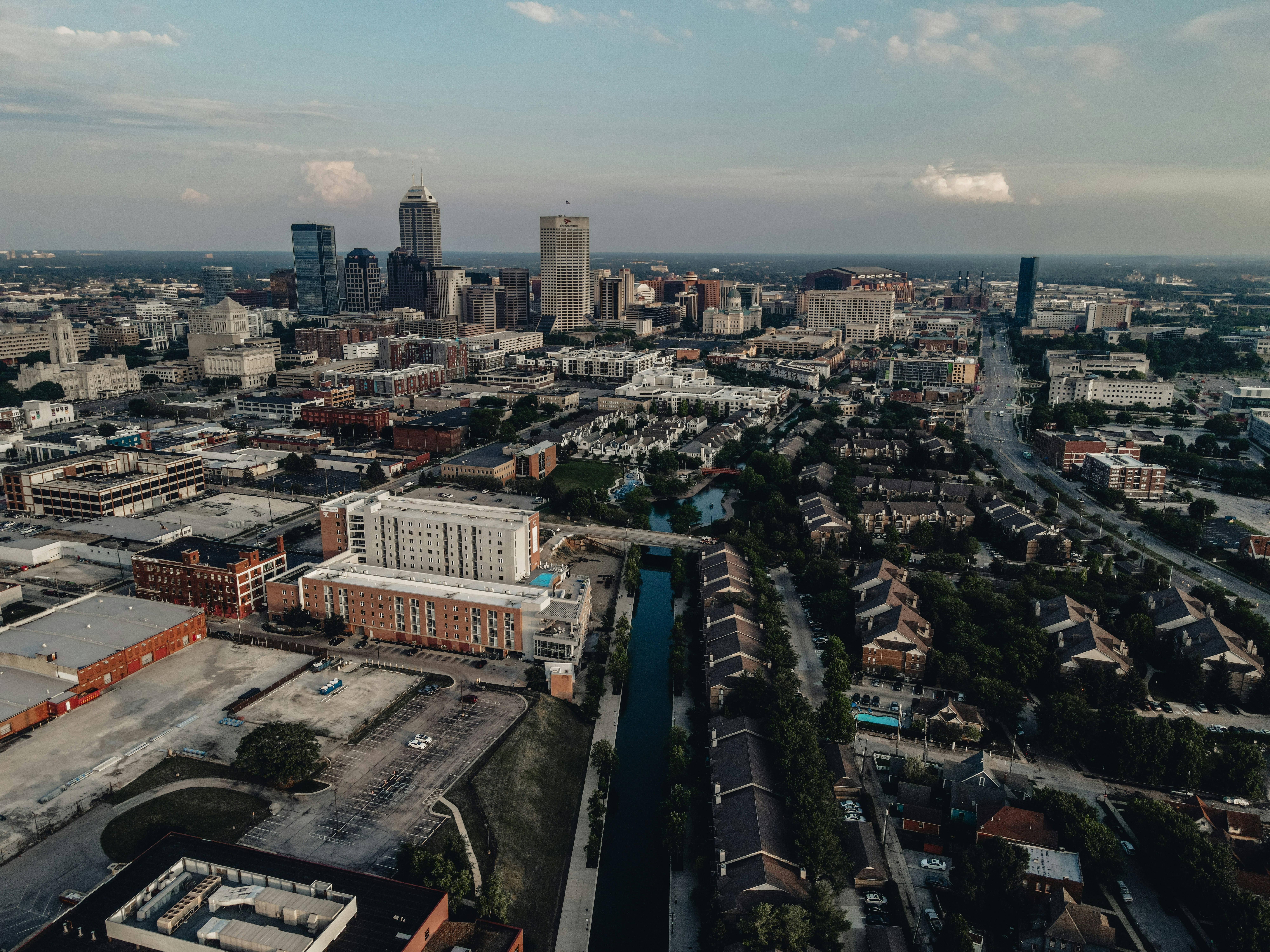 Indiana cityscape and street view