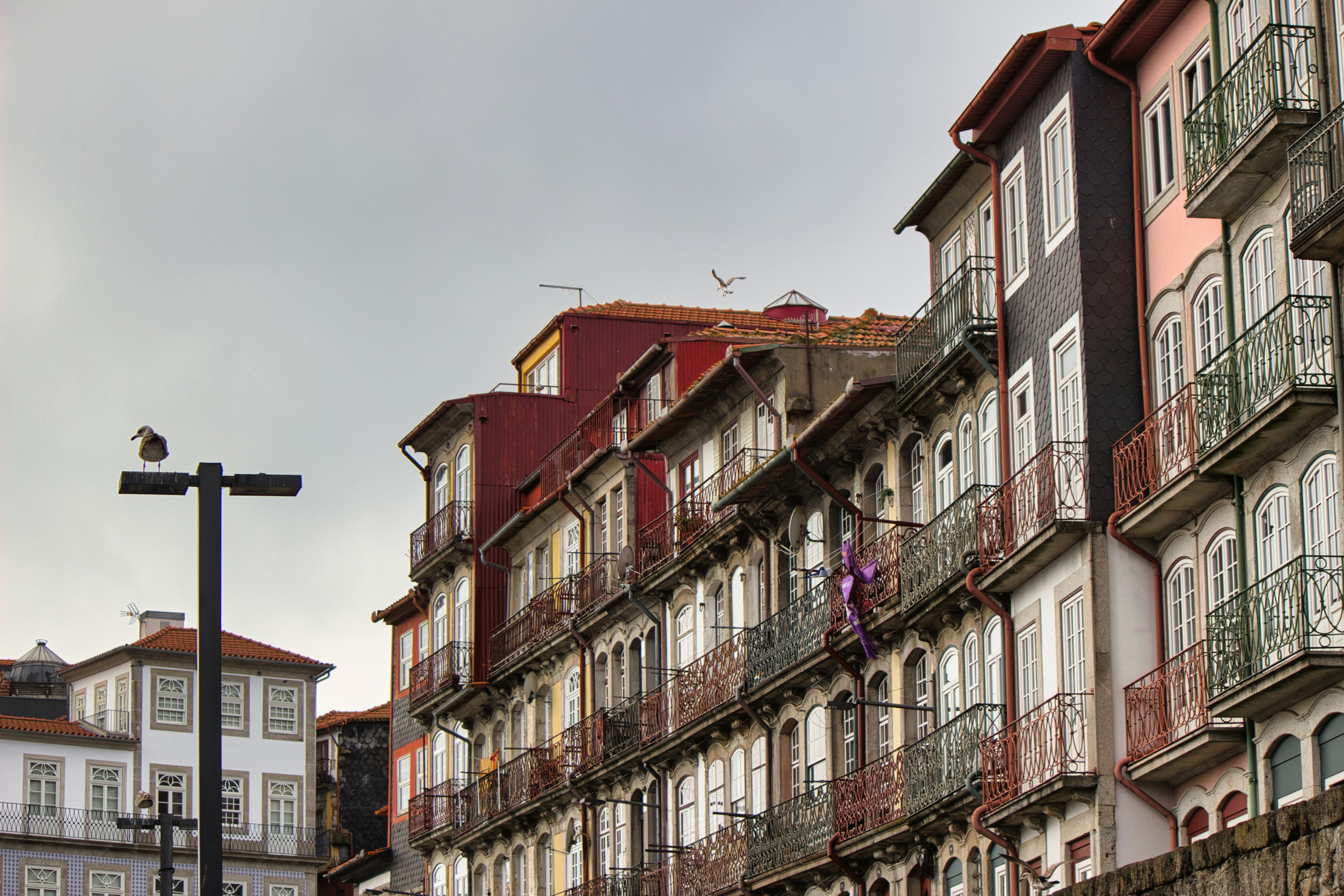 Colorful buildings in Porto’s Ribeira district