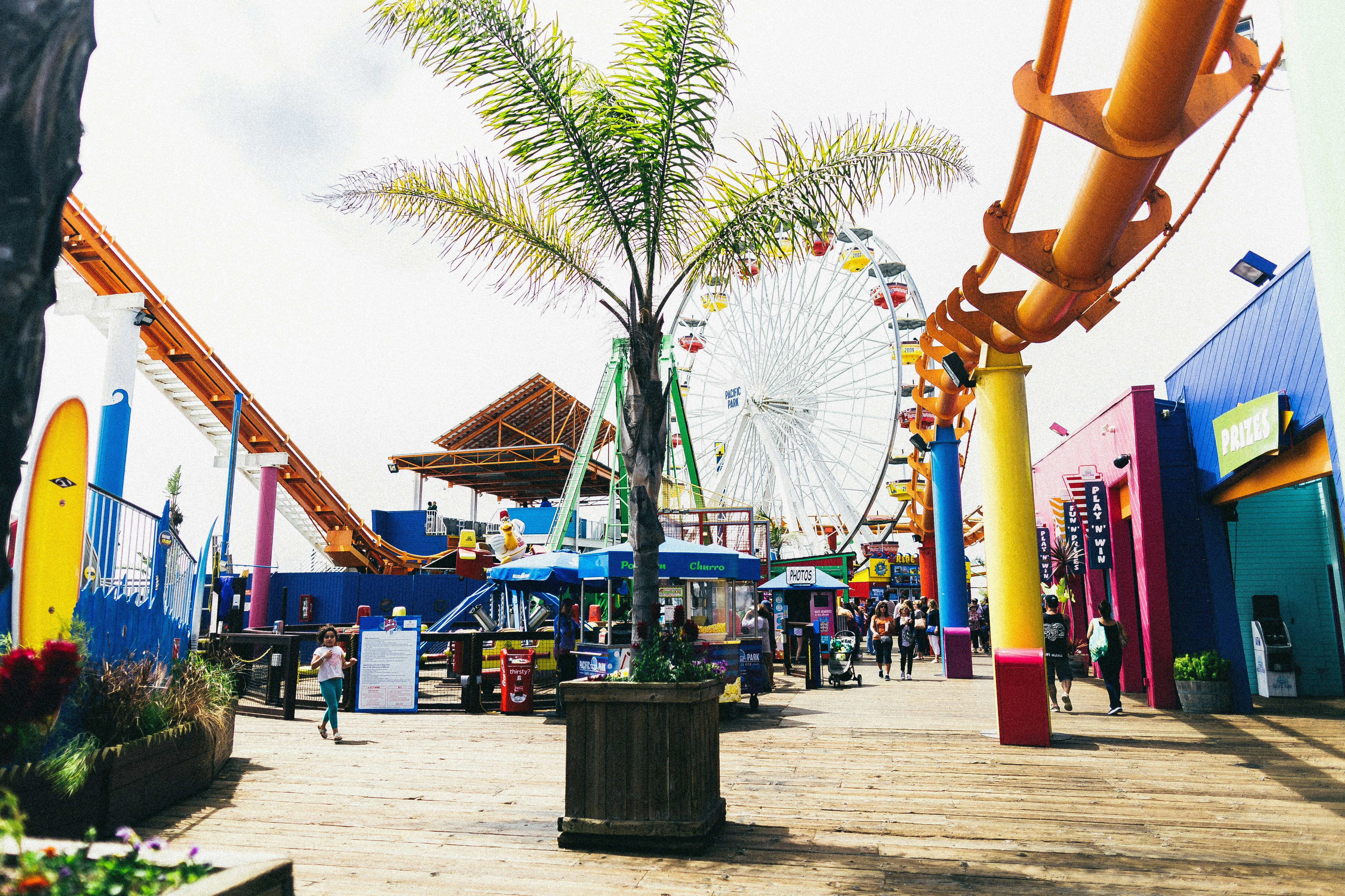 Santa monica pier features rides, attractions, and fun