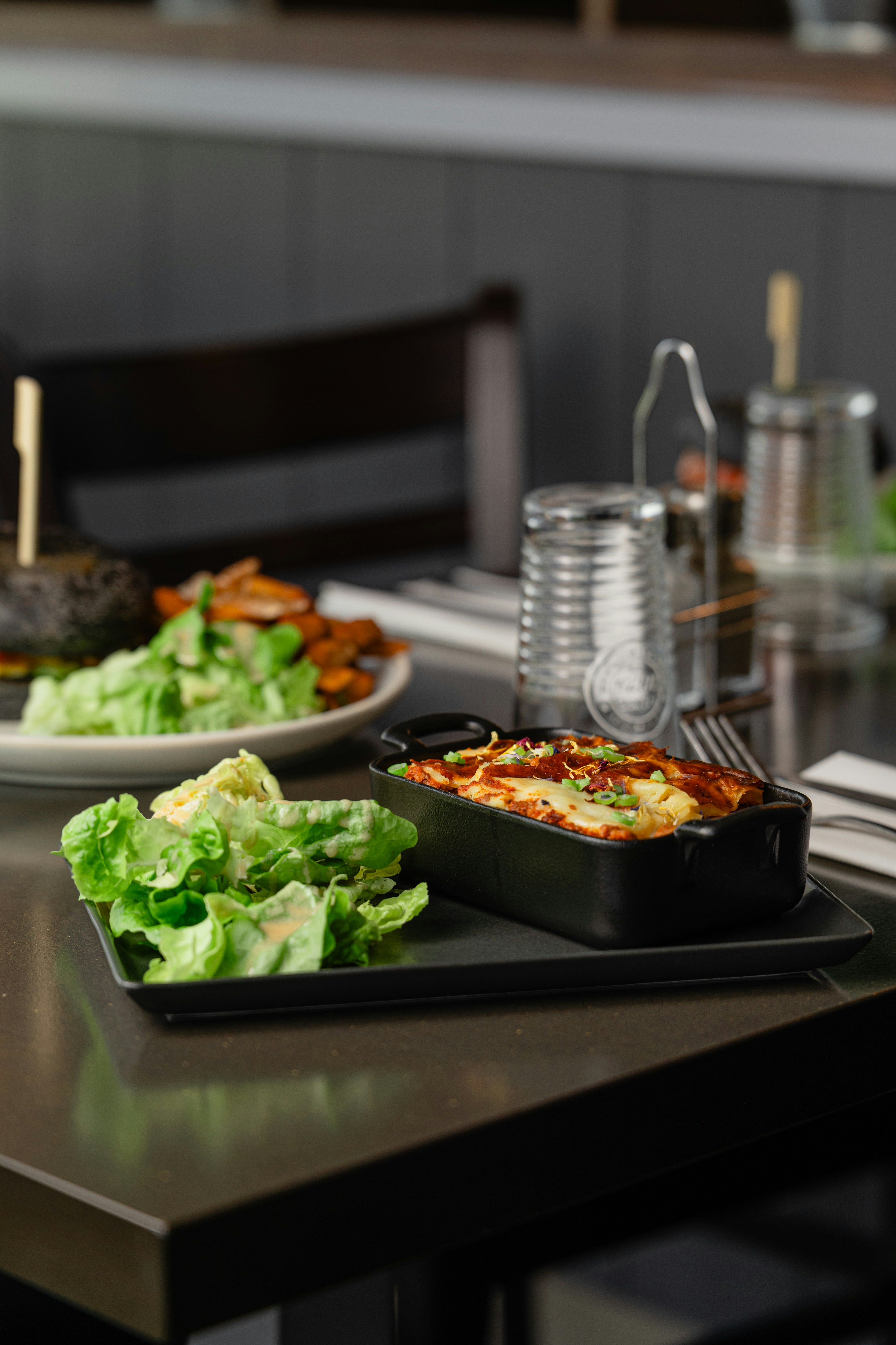 A delicious-looking dish served in a restaurant.