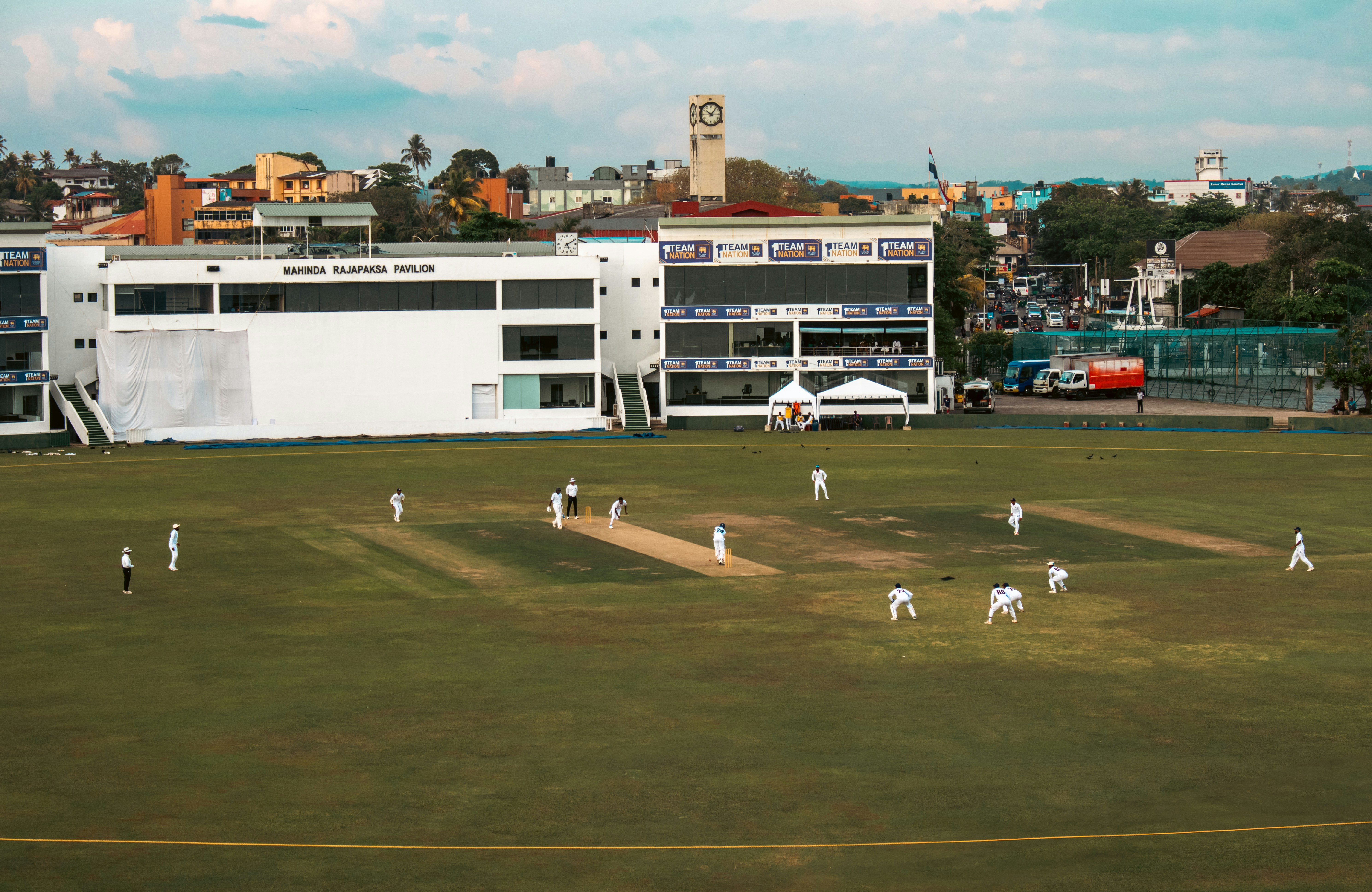Cricket match field