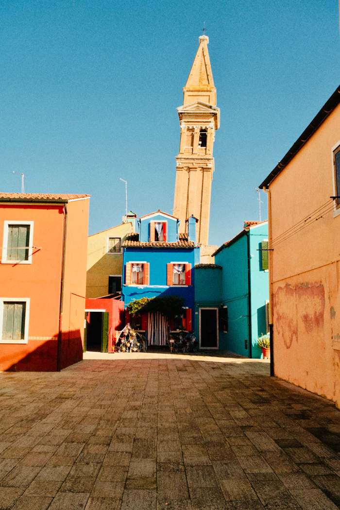 Colorful houses of Burano, Venice lagoon