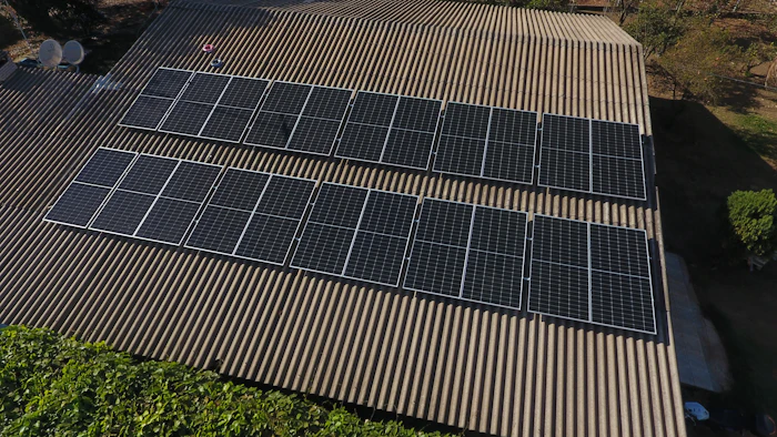 Solar panels installed on a rooftop