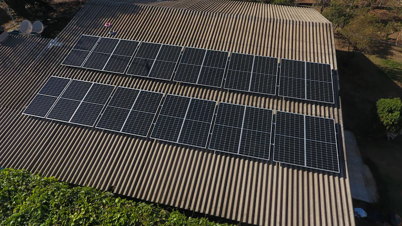 Solar panels installed on a rooftop