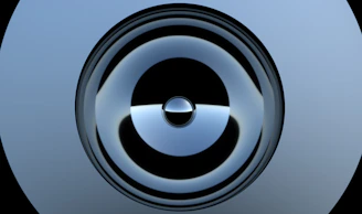 A circular, shiny design.
