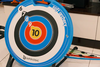 An Inflatable Dart Boards is set for some practice.