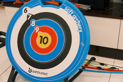 An Inflatable Dart Boards is set for some practice.