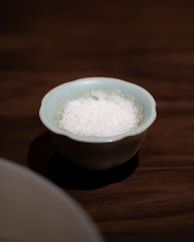 A small dish of salt.