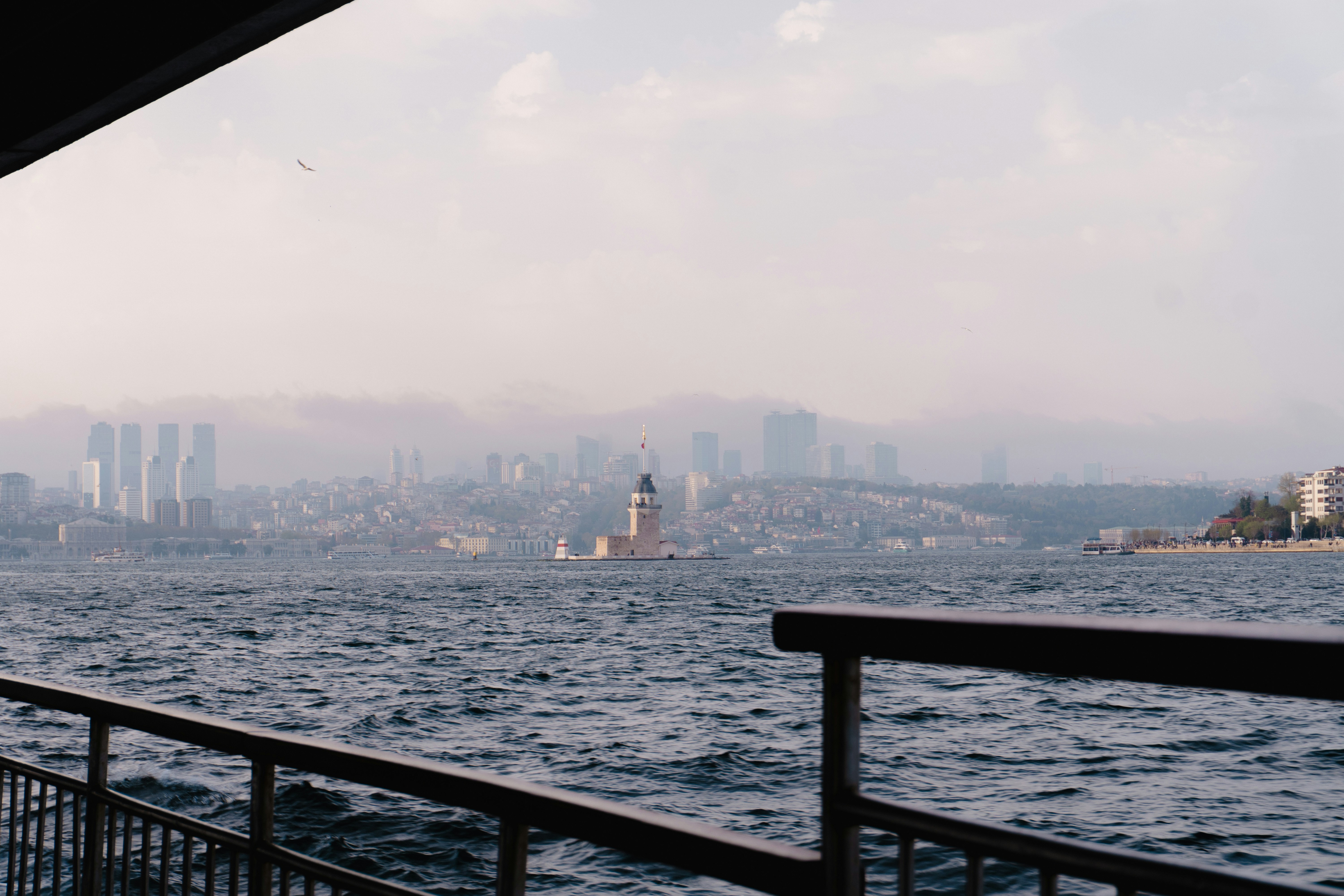 View of istanbul city from a boat.