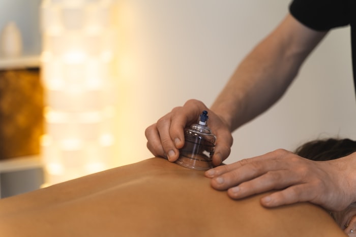 Cupping therapy session