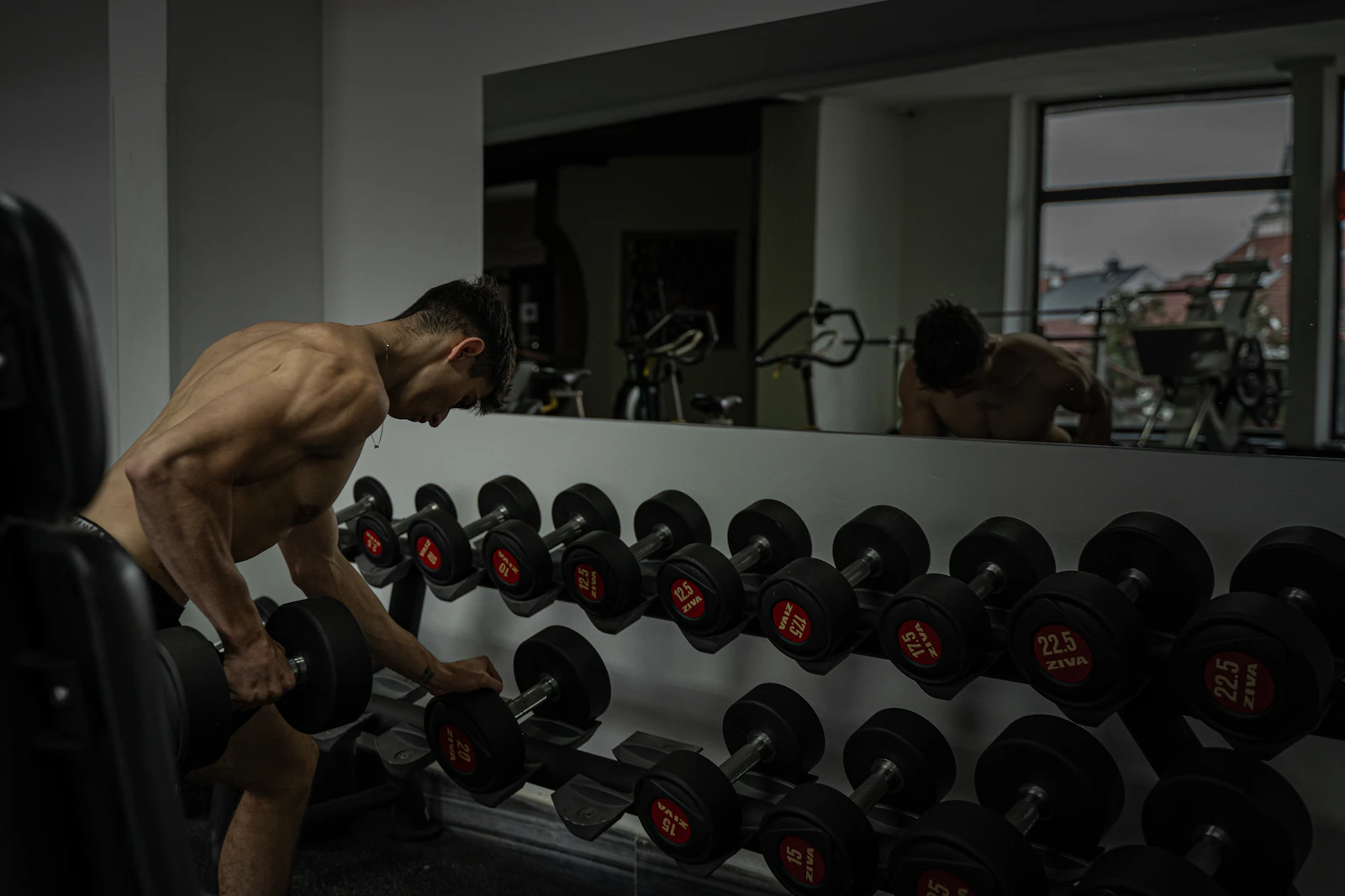 A personal training session in progress