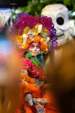 Woman dressed as la catrina for day of the dead.