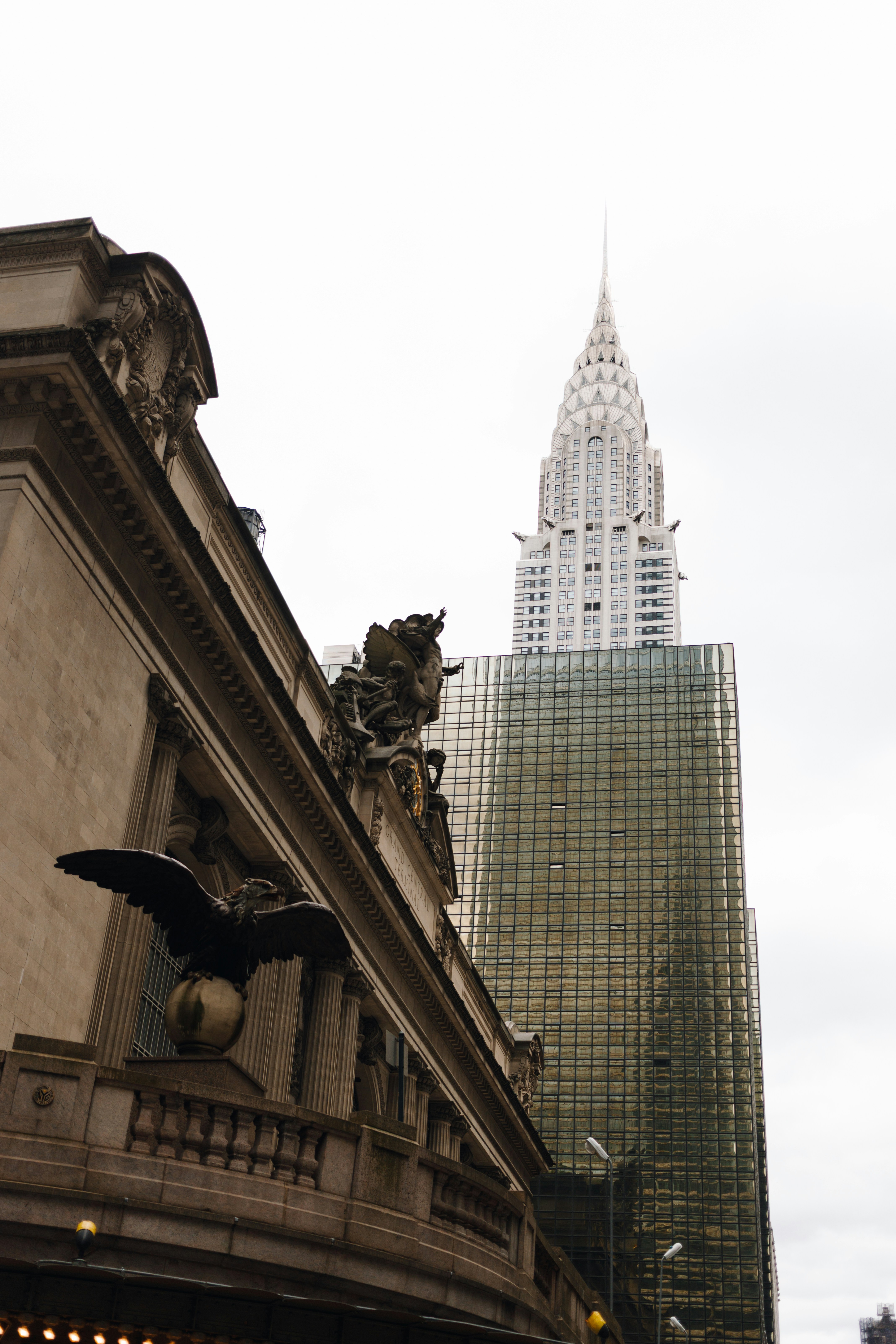 Nella foto il Grand Central Terminal e l'edificio Chrysler.
