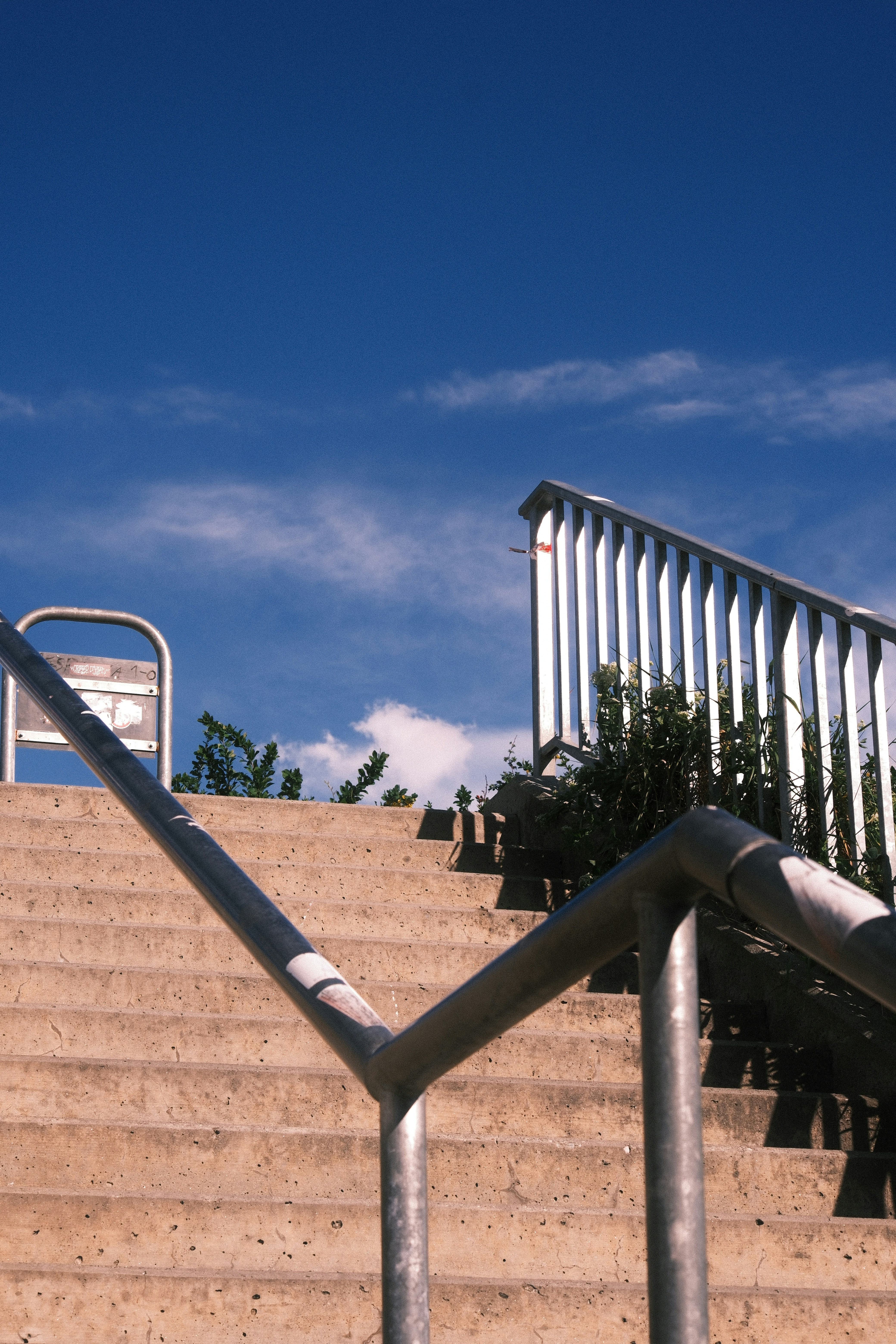 Example of a customized aluminum ramp with handrails