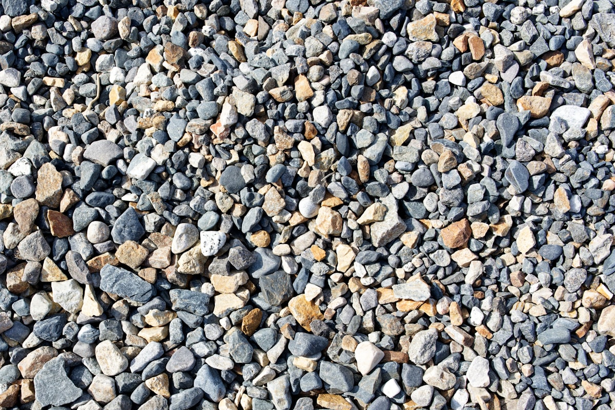Gravel delivery dump truck unloading in Cedar City Utah