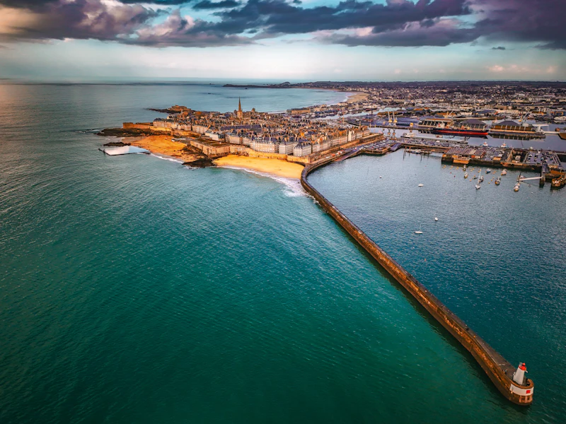Ramparts of Saint-Malo seen from the seafront