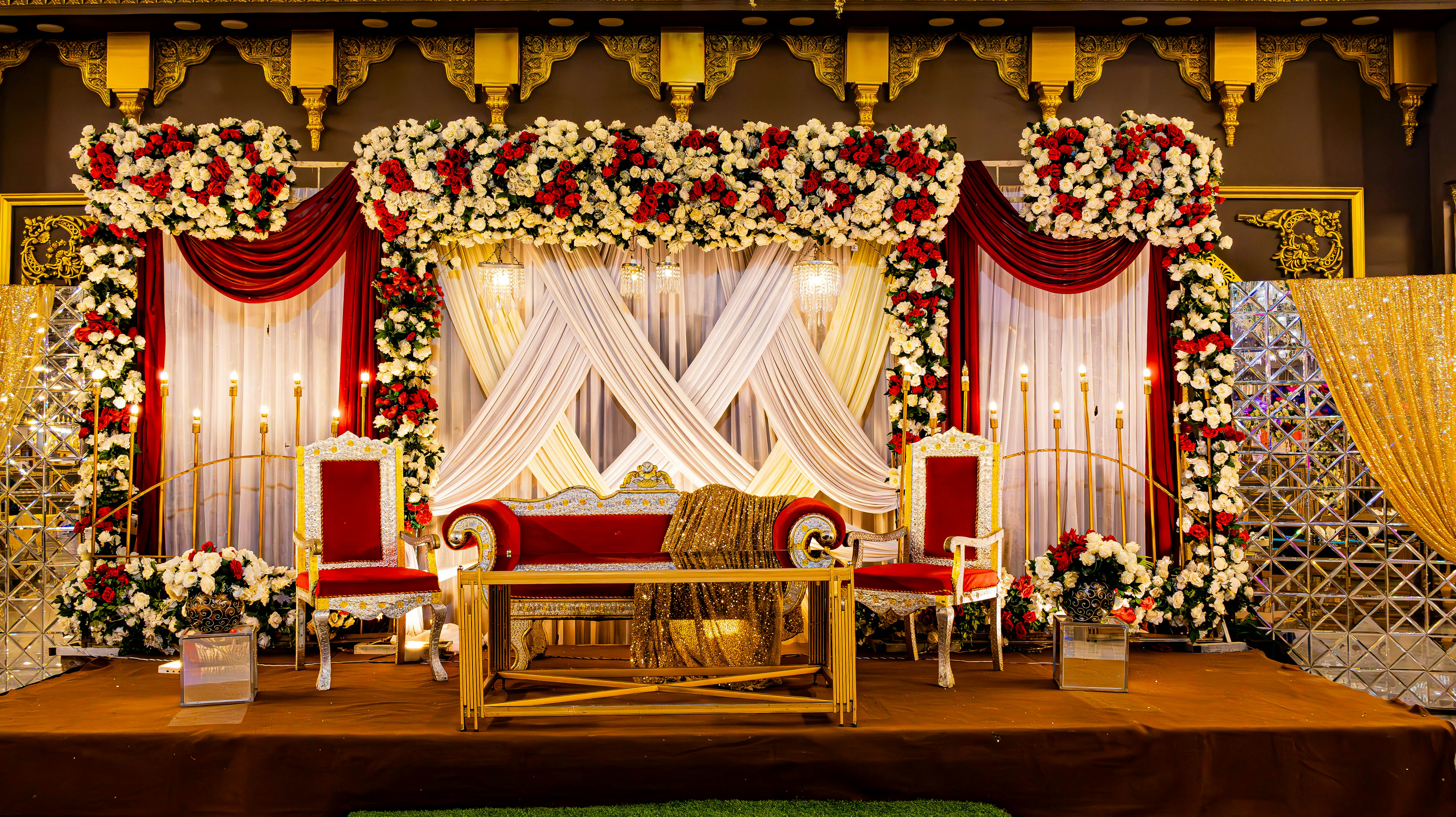 Beautiful wedding stage decoration
