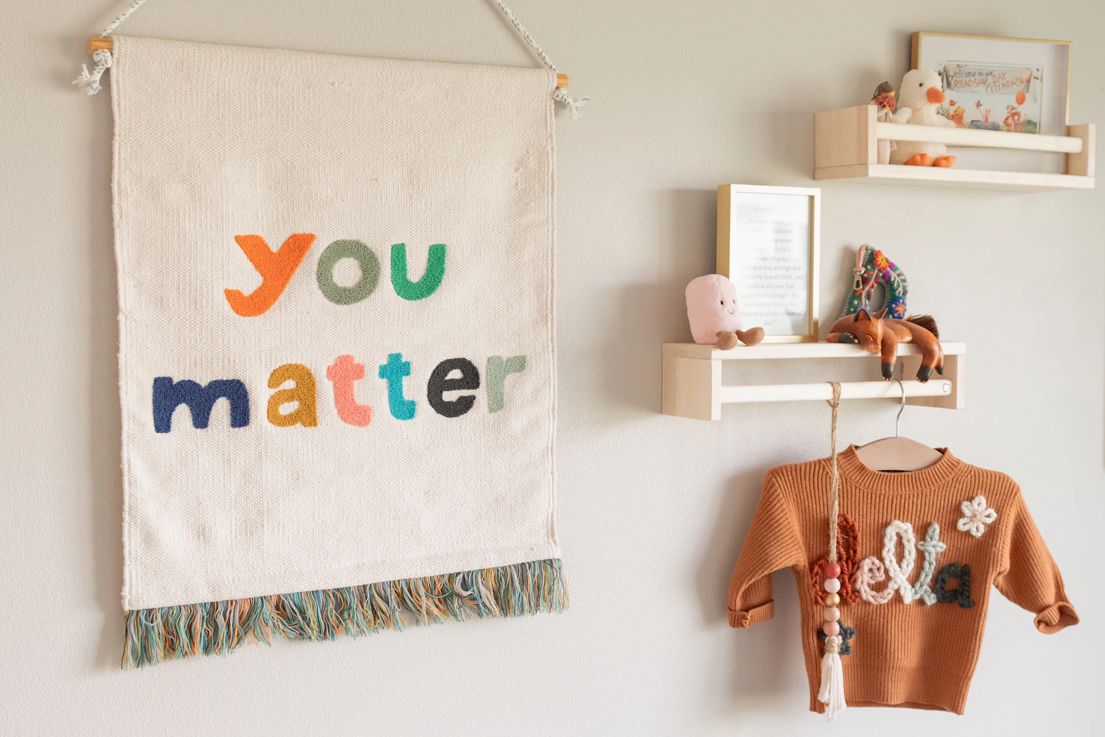 Personalized kids room wallpaper and positive wall design Dubai
