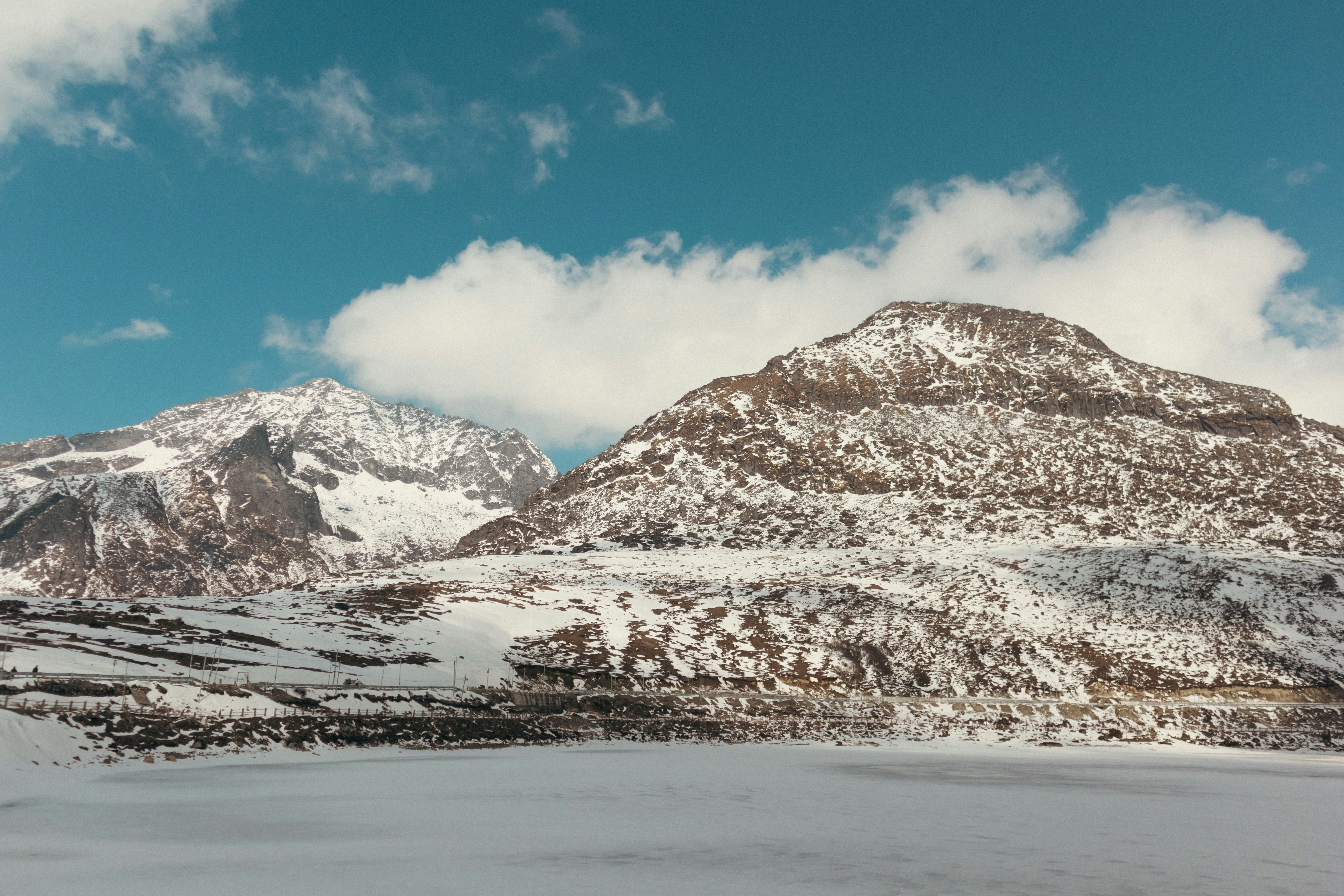 Tawang, India - Snowy mountains