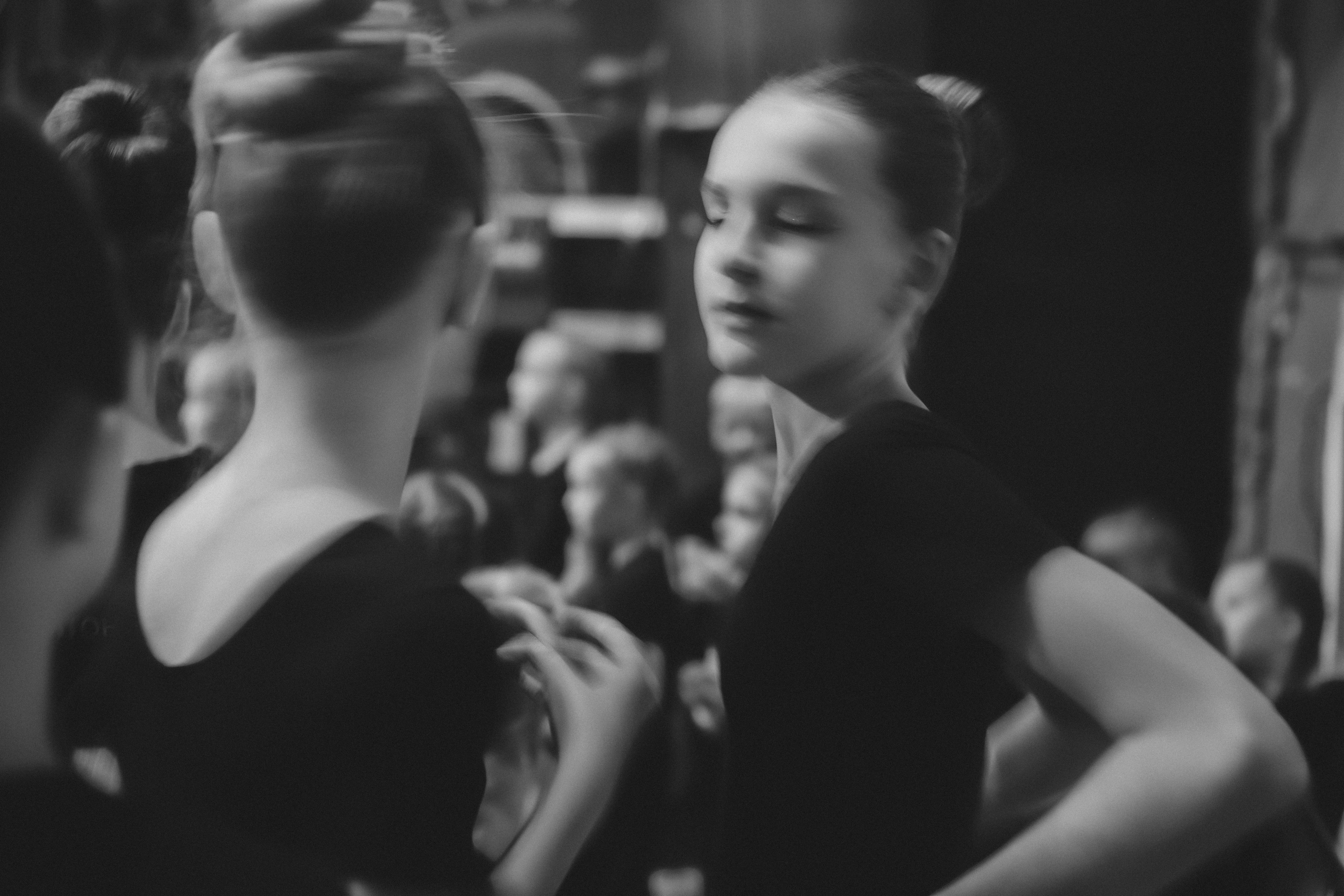 Young dancers before performance