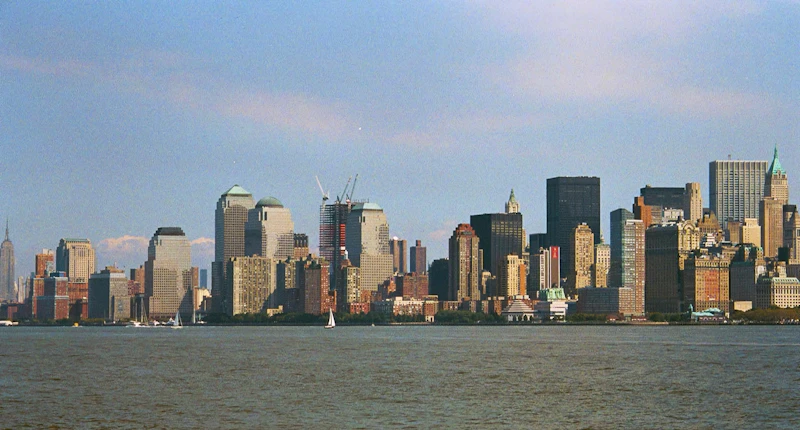 Manhattan skyline over the Hudson River