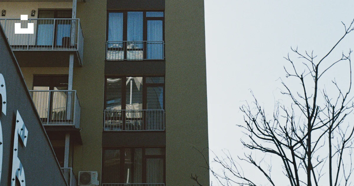 Building With String Modern building with string lights against the sky. photo – Free City ...