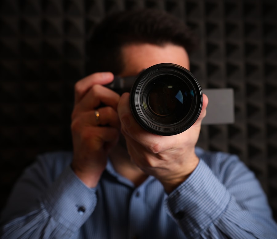 Professionele fotograaf aan het werk