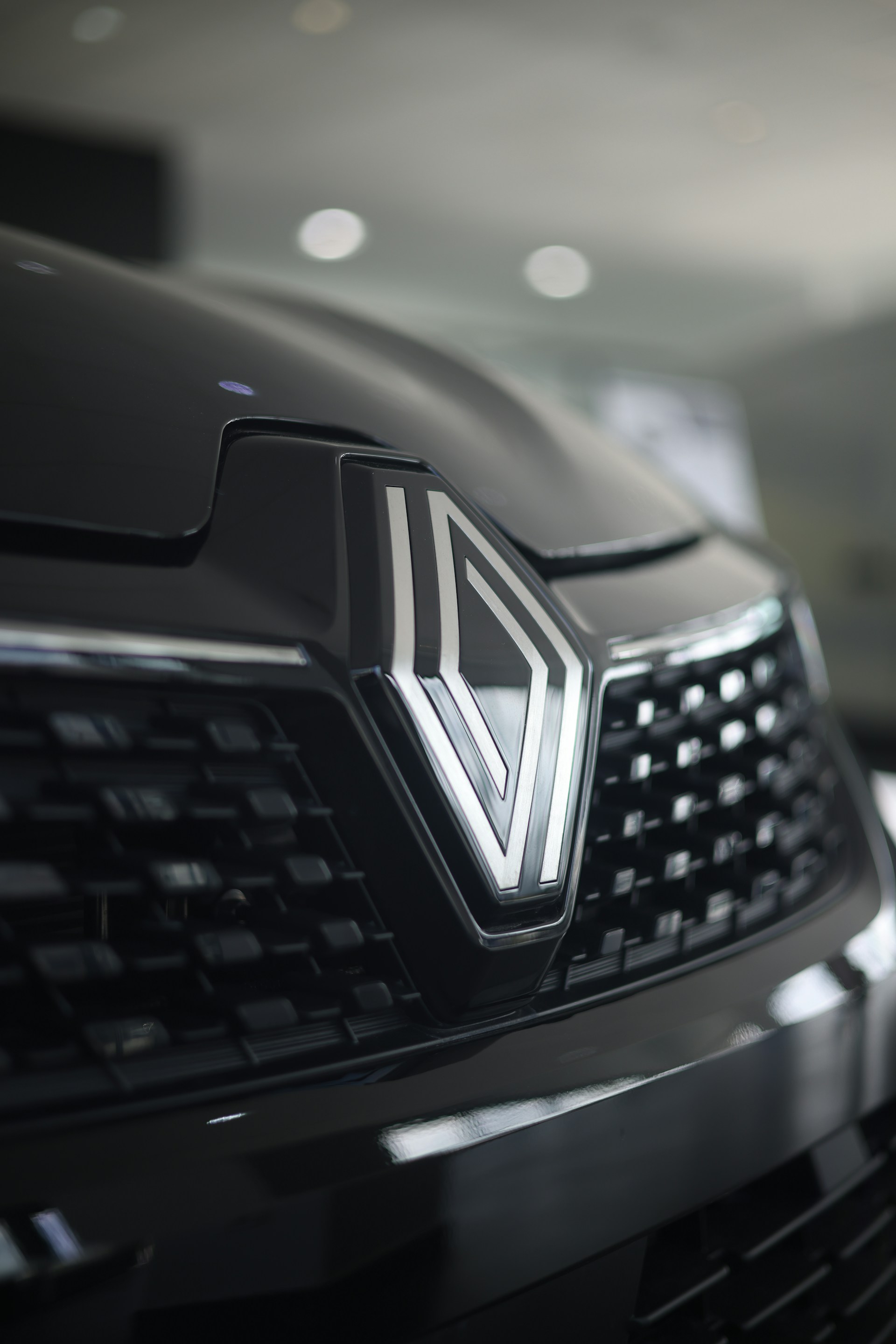 Renault logo on a car's front.