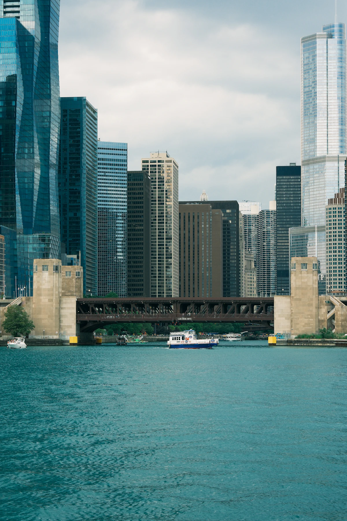Chicago river & skyline