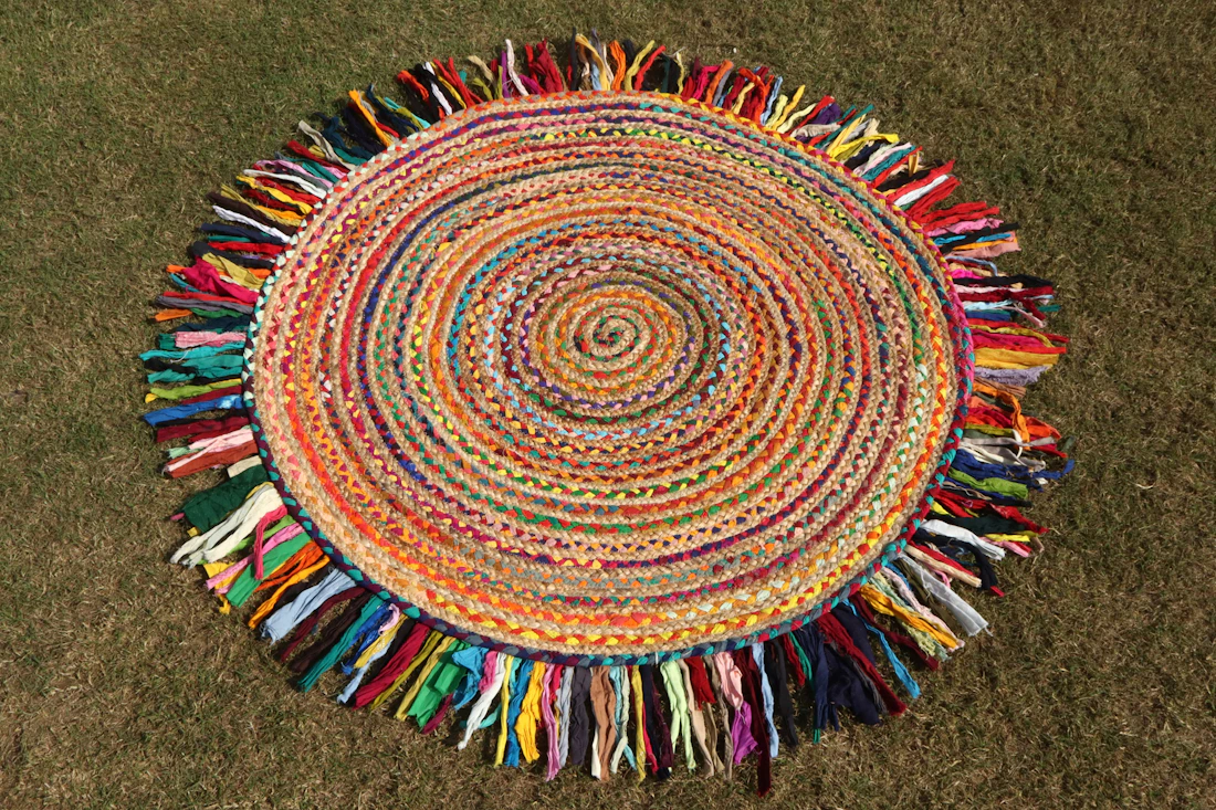 Clean woven area rug